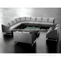 Guangdong outdoor garden sofas high quality living room sofa black rattan wicker furniture latest design sofa set